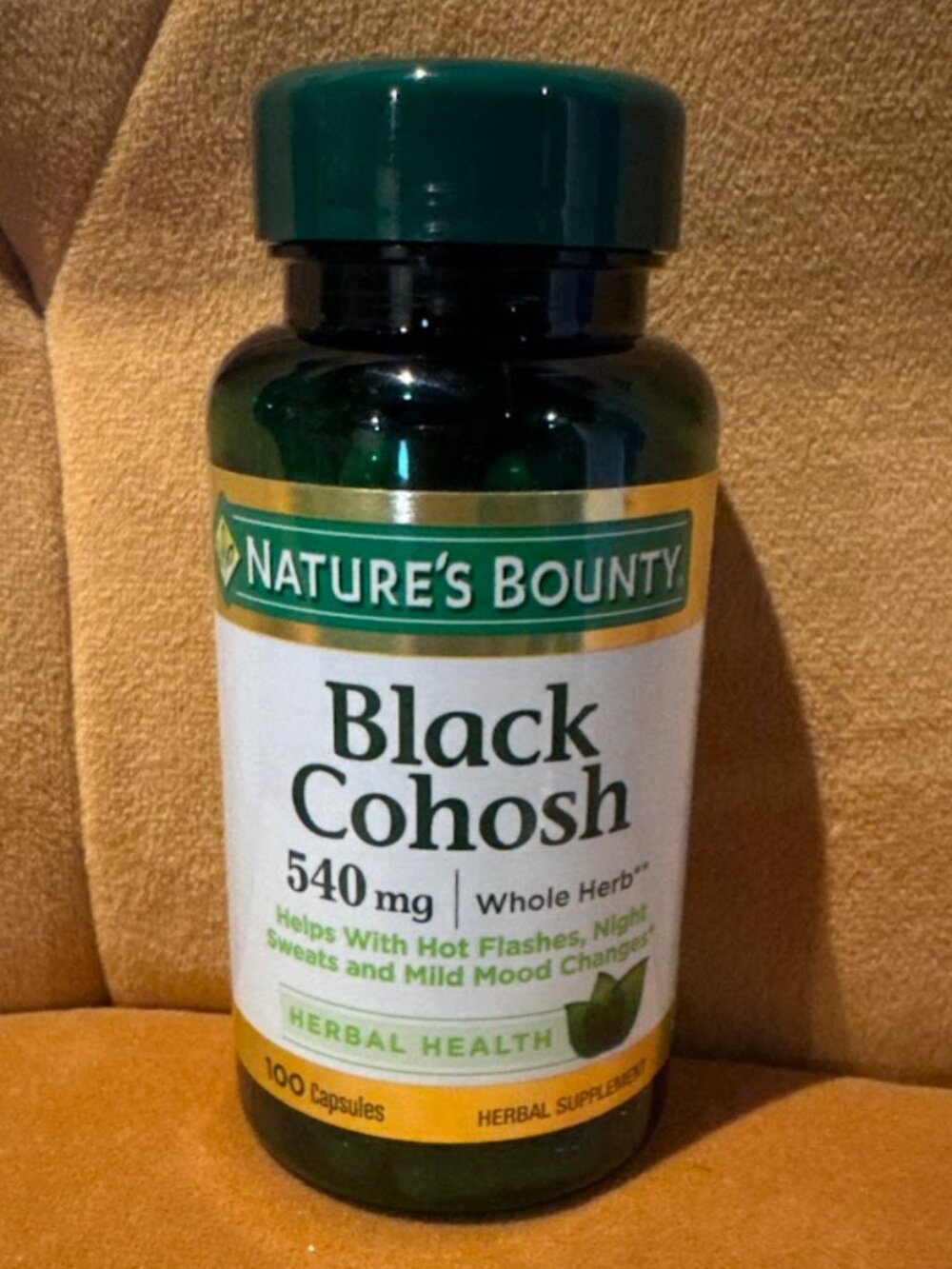 Nature’s Bounty Black Cohosh 540 mg, 100 Capsules – New Sealed – Exp. 09/29